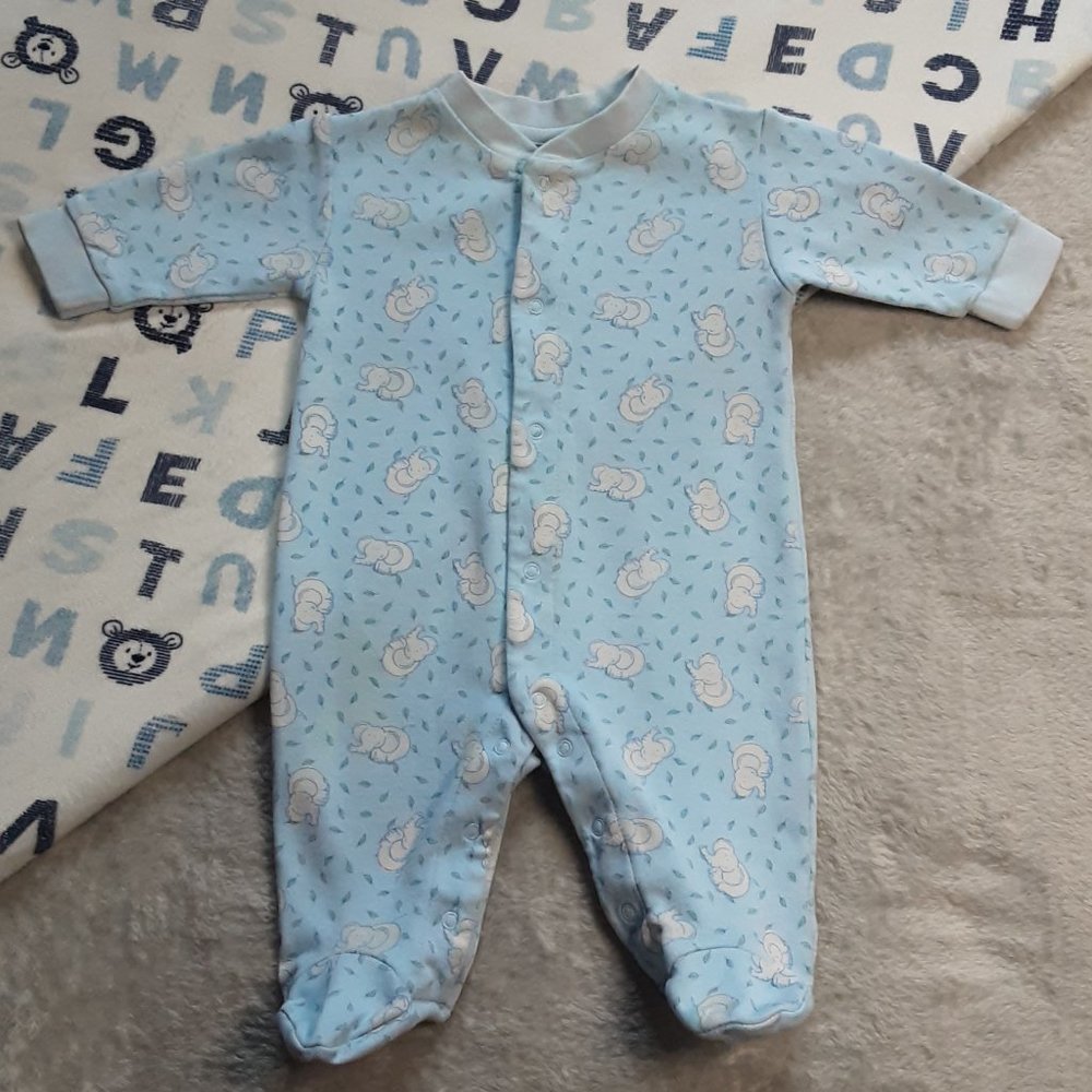 $1 | 0-3m | Bundle Of Joy | Elephant Jumpsuit/Footies